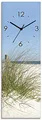 Produktbild: ARTLAND Wanddeko Wanduhr ohne Tickgeräusche Glas Quarzuhr 20x60 cm Rechteckig Lautlos Strand Meer Gräser Natur Urlaub Maritim T5MA