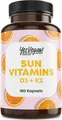 Produktbild: Yes Vegan® Sun Vitamins - Vitamin D3 K2 Omega 3 - 5000 IE - Kapseln