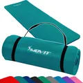 Produktbild: MOVIT Gymnastikmatte Pilates, Gymnastik, Yoga - hautfreundlich und , Yogamatte für Zuhause oder Unterwegs - 190x60x1,5cm, Blau Petrol
