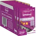 Produktbild: Whiskas Relax & Unwind Katzensnacks Portionsbeutel erwachsene Katzen Huhn 8x45g
