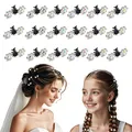 Produktbild: Kleine Haarspangen Damen Mädchen 18 Stück Strass Elegant Blume Haarclips Haar...
