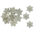 Produktbild: Oblique Unique Holz Schneeflocken 12er Set Schnee Konfetti Tisch Streu Geschenk Deko für Weihnachten DIY Dekoration Basteln