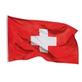 Produktbild: Aricona Schweiz Flagge 90x150cm - wetterbeständige Fahne mit Messingösen, 100% Polyester, robuste Doppelnaht & in lebendigen Farben - ideal für Flaggen-Liebhaber