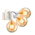 Produktbild: Trango Steckerleuchte 11-061A inkl. 1x 4 Watt 2500K Gold warmweiß E27 LED Leuchtmittel in Weiß matt *ANNA* Wandleuchte, Leselampe, Nachtlicht, Wandlampe, Küchenlampe, Steckerlampe