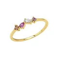 Produktbild: Amor Ring 925 Sterling Silber Damen Ringe, mit Zirkonia synth., Gold, Kommt in Schmuck Geschenk Box, 2037230
