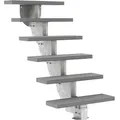 Produktbild: Dolle Außentreppe Gardenstep 80cm breit 6 Stufen Trimax grau 111-135cm Steigungshöhe ohne Geländer