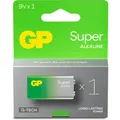 Produktbild: GP Batteries GP Super Alkaline 9V-Block 6LR61 Neu 0301604AETA-B1 (1 Stk., AA) (0301604AETA-B1)