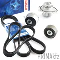Produktbild: BOSCH Zahnriemen Keilrippenriemen + Wapu Rollen für Opel Astra G H J Corsa