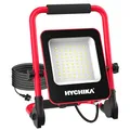Produktbild: HYCHIKA LED Baustrahler, 50W 5500LM Arbeitsleuchte, IP65 Wasserdicht, 3M Kabel, Tragbar für Werkstatt, Baustelle, Garage, 6500K, Rot