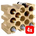 Produktbild: Mottez Flaschenwürfel Flaschenregal Aufbewahrung Flaschen Ø92mm 4 STÜCK