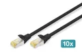 Produktbild: Digitus CAT 6A S/FTP Patchkabel, 10 Stück DK-1644-A-020-BL-10