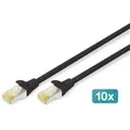 Produktbild: DIGITUS Patchkabel, Cat6a, S/FTP, RJ-45/RJ-45, 2m, schwarz, 10er-Pack