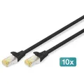 Produktbild: Digitus CAT 6A S/FTP Patchkabel, 10 Stück
