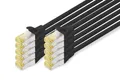 Produktbild: DIGITUS LAN Kabel Cat 6A – 2 m – 10 Stück – S/FTP Geschirmt – Schwarz