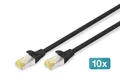 Produktbild: Digitus CAT 6A S/FTP Patchkabel, 10 Stück