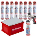 Produktbild: Fischer Pistolenschaum Set 750ml 8x Schaum + Reiniger + Pistole + Transportbox