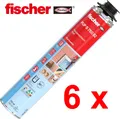 Produktbild: 6x FISCHER Pistolenschaum 1K PUP S 750 ml Schaum Montageschaum Bauschaum 539197