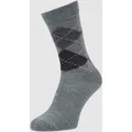 Produktbild: Burlington Socken mit Label-Detail Modell 'WHITBY' in Mittelgrau, Größe 36-41