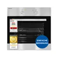 Produktbild: Exquisit Einbaubackofen, 62 Liter, Elektro, 4 Funktionen, EBE 455-1.1
