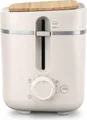 Produktbild: Philips Toaster Eco Conscious Edition, 2 Toastschlitze, Brötchenaufsatz, 8 Stufen, Auftaufunktion, Weiß (HD2640/10)