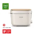 Produktbild: Philips Doppelschlitz Toaster, inkl Brötchenaufsatz, 8 Stufen, Weiß (HD2640/10)