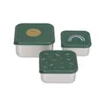 Produktbild: LÄSSIG Snackbox Kinder 3er Set Edelstahl Brotdose/Snackbox Stainless Steel Happy Rascals Smile