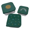 Produktbild: LÄSSIG Snackbox Kinder 3er Set Edelstahl Brotdose/Snackbox Stainless Steel Happy