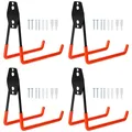 Produktbild: 4 Stück Wandhaken Garage Schwerlast Garage Haken Doppelhaken Garage Garage St...
