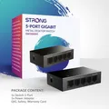 Produktbild: Strong 5-Port-Gigabit-Switch SW5000M Gigabit-Kabelverbindung 10/100/1000 Mbit/s