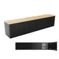 Produktbild: Platan Room Lowboard LUNA, 90 oder 180 cm Sideboard Hängend oder Stehend ganz in Matt schwarz 180 cm