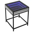 Produktbild: vidaXL Couchtisch Couchtisch mit Infinity-LED Grau Sonoma 40x40x51 cm (1-St)