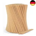 Produktbild: Wisefood Papierstrohhalme, 500 Stück Trinkhalme aus Papier braun, Ø 6 mm 20 cm,