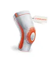 Produktbild: SPORLASTIC GENU-HiT SUPREME Kniebandage, Kniestütze, Platinum/Orange, Gr. 2