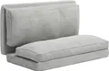 Produktbild: VEVOR 3 in 1 Klappschlafsofa, umwandelbares Schlafsofa aus 25D Memory Foam, Hellgrau (Vollgröße / 2410 x 1360 x 120 mm)