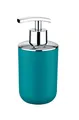 Produktbild: WENKO Seifenspender Brasil, nachfüllbarer Seifendosierer für Badezimmer und Küche, aus bruchsicherem Kunststoff, BPA-frei, Fassungsvermögen: 320 ml, 7,3 x 16,5 x 9 cm, Petrol