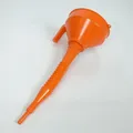 Produktbild: Trichter orange 160mm mit flexiblem Rohr pressol neu für Motorrad Roller Auto