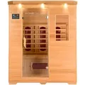 Produktbild: Home Deluxe – Infrarotkabine Redsun L –153 X 110 X 190 Cm - Für 2-3 Person, 6 Keramikstrahler, Holz: Hemlocktanne I Infrarotsauna, Sauna, Wärmekabine, Infrarot  Infrarotkabine Wärmekabine Infrarotsaun