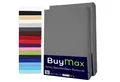 Produktbild: Buymax Spannbettlaken 2-er Set, Doppelpack, Bettlaken, Jersey 100% Baumwolle, Gummizug: rundum, (2 Stück), 90x200 100x200 140x200 160x200 180x200 cm, Matratzen bis 25 cm Höhe