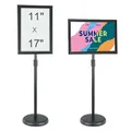 Produktbild: VEVOR Informationsständer 420 x 297 mm Vertikal & horizontal Verstellbarer Posterständer, Robuster Bodenstehender Schilderhalter mit Runder Basis für Displays, Werbung und den Außenbereich Schwarz