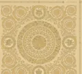Produktbild: Vinyltapete Versace Home 4 Floral Kacheln beige gold Metallic 370554 (14,79€/1qm