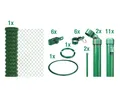Produktbild: ALBERTS Set Maschendrahtzaun zum Einbetonieren, grün (1250 mm)