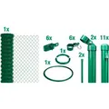 Produktbild: ALBERTS Set Maschendrahtzaun zum Einbetonieren, grün (1250 mm)
