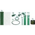 Produktbild: Alberts Maschendrahtzaun, Höhe 125 cm, Länge 25 m, Zaun-Komplettset zum Einbetonieren, grün, Maschenweite 60 x 60 mm - Grün