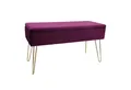 Produktbild: ECHTWERK Sitzhocker Sitzbank Scarlett mit Samtbezug, Aufbewahrungstruhe, Schminkbank mit Stauraum, Metallbeine, Beere
