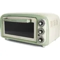 Produktbild: Mini-Backofen Vintage Green weiß/hellgrün, 1.380 Watt, 18 Liter