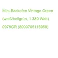 Produktbild: Mini-Backofen Vintage Green (weiß/hellgrün, 1.380 Watt, 18 Liter) 0979GR (800370