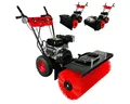 Produktbild: BRAST Benzin-Kehrmaschine 4-Takt Markenmotor, wechselbare Aufsätze, 5 Modelle, (inkl. Kehrbürste Laubsammler Schneeschieber), 3in1 Funktion