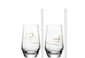 Produktbild: LEONARDO Longdrinkglas 2 Longdrinkgläser 2 Trinkhalme Laugh, Glas