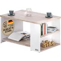 Produktbild: CASARIA Couchtisch Santa Cruz, eiche / weiß, aus Holz, 90 x 47,5 x 59 cm, rechteckig