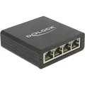 Produktbild: Delock 62966 Adapter USB 3.0 auf 4 x Gigabit LAN Schwarz